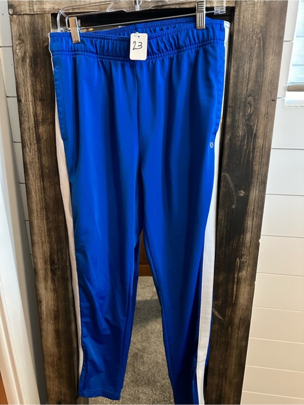 Xersion Quick Dri Track Pants Men’s  Medium Blue Athletic Joggers Zip Ankle